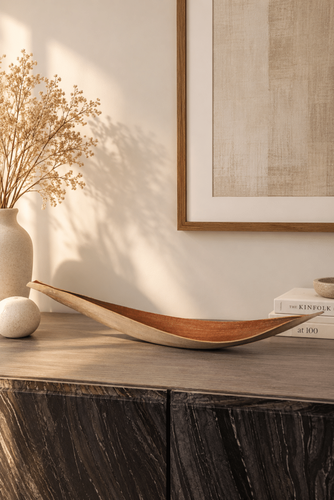 Natural Dried Acai Canoe – Large Sculptural Botanical Decor